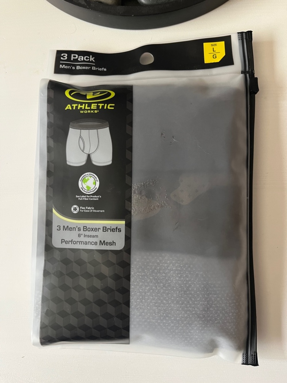 🆕 Athletic Works Performance Mesh Boxer Briefs 3-Pack size large